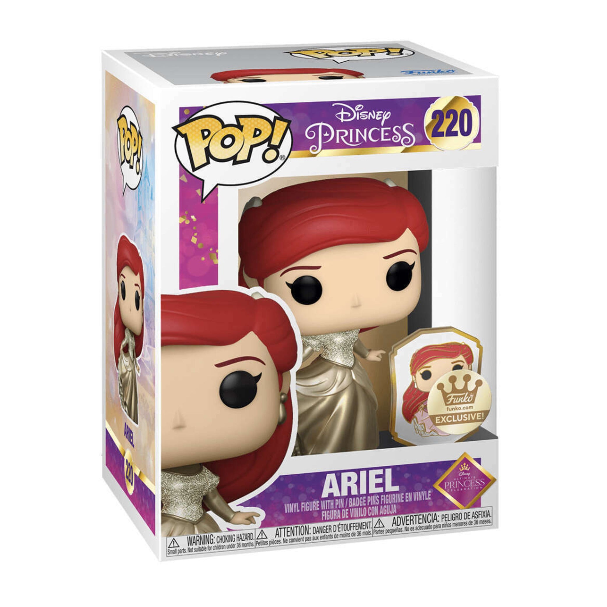 Ariel w pin GOLD Funko Pop FUNKO EXCLUSIVE