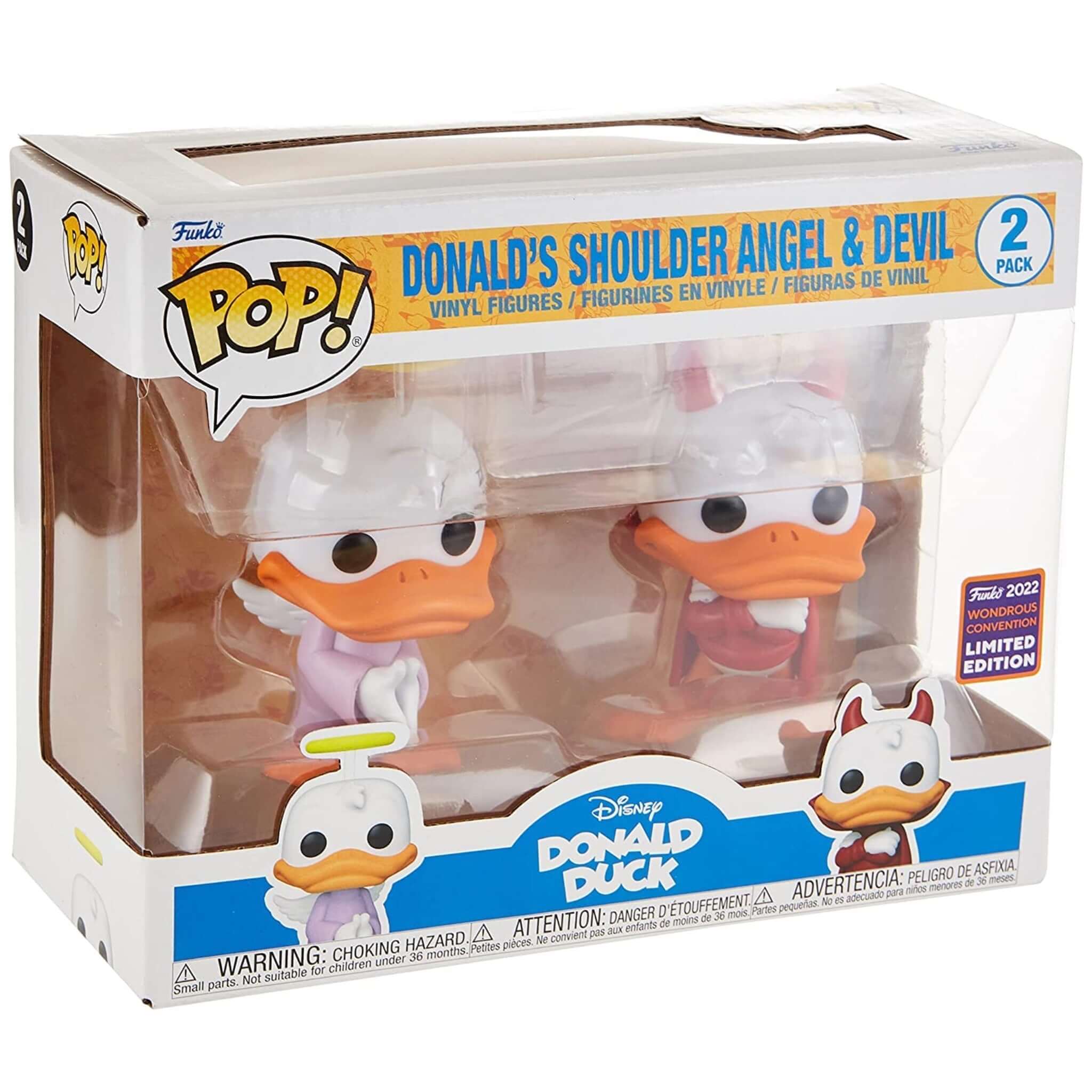 Donald's Shoulder Angel and Devil Funko Pop! 2022 WONDROUS CON-Jingle Truck Toys
