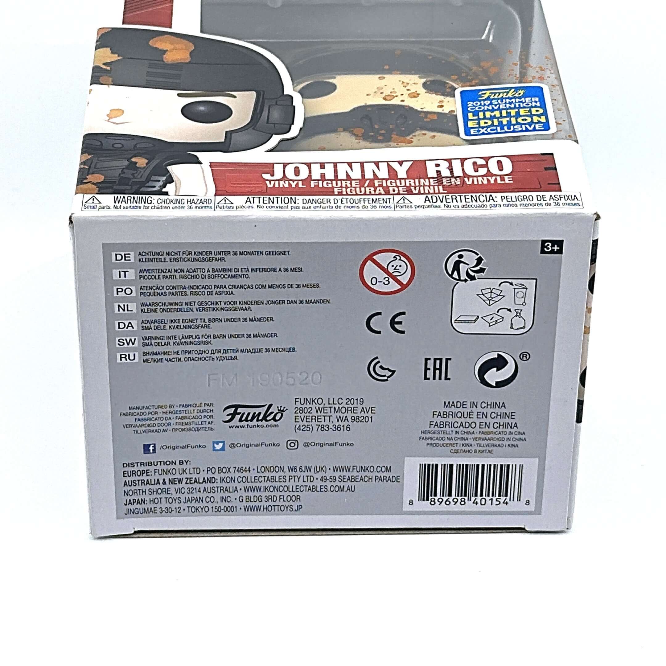 Johnny Rico (Muddy) Funko Pop! 2019 SUMMER CON-Jingle Truck Toys