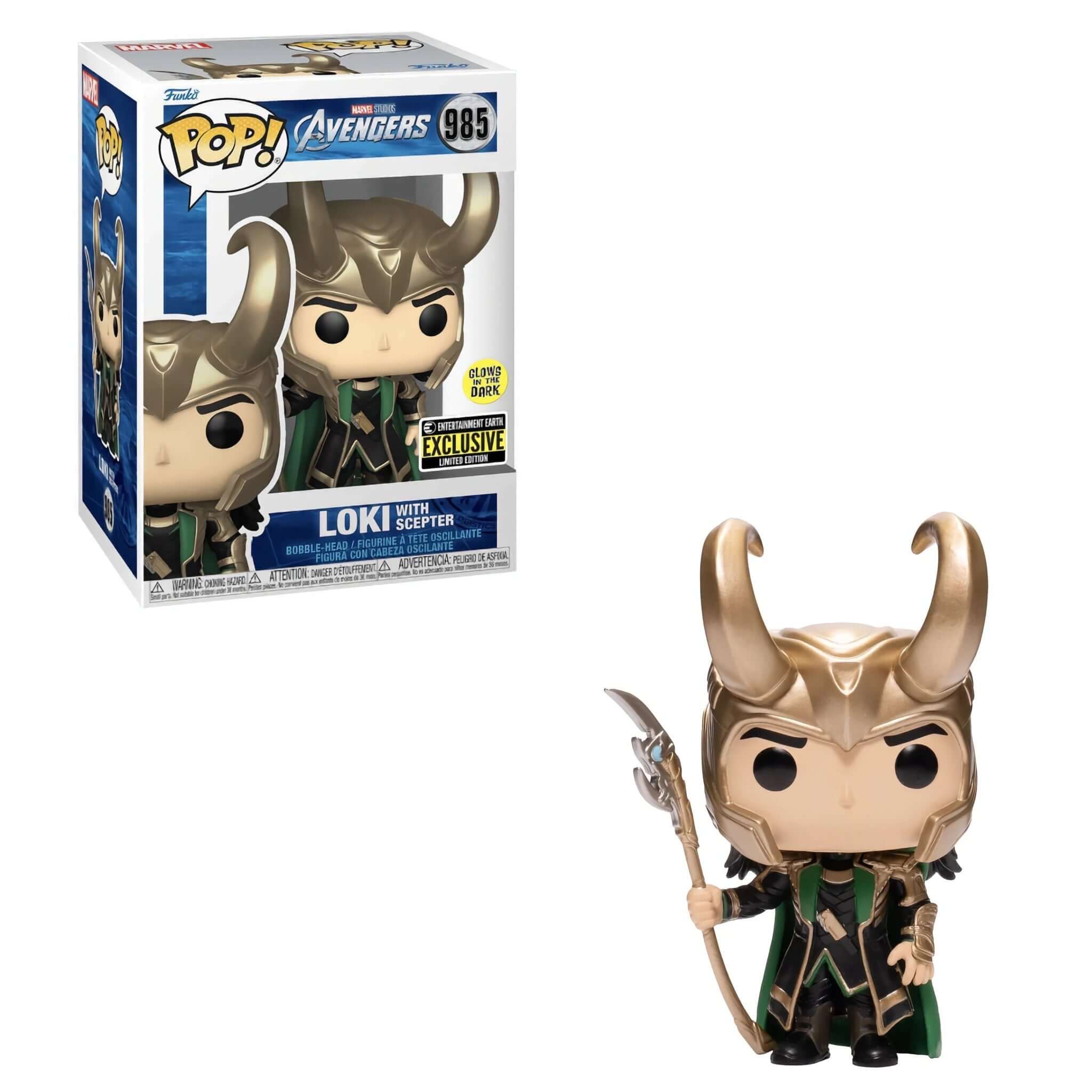 Loki with Scepter (Glows) Funko Pop! EE EXCLUSIVE-Jingle Truck Toys