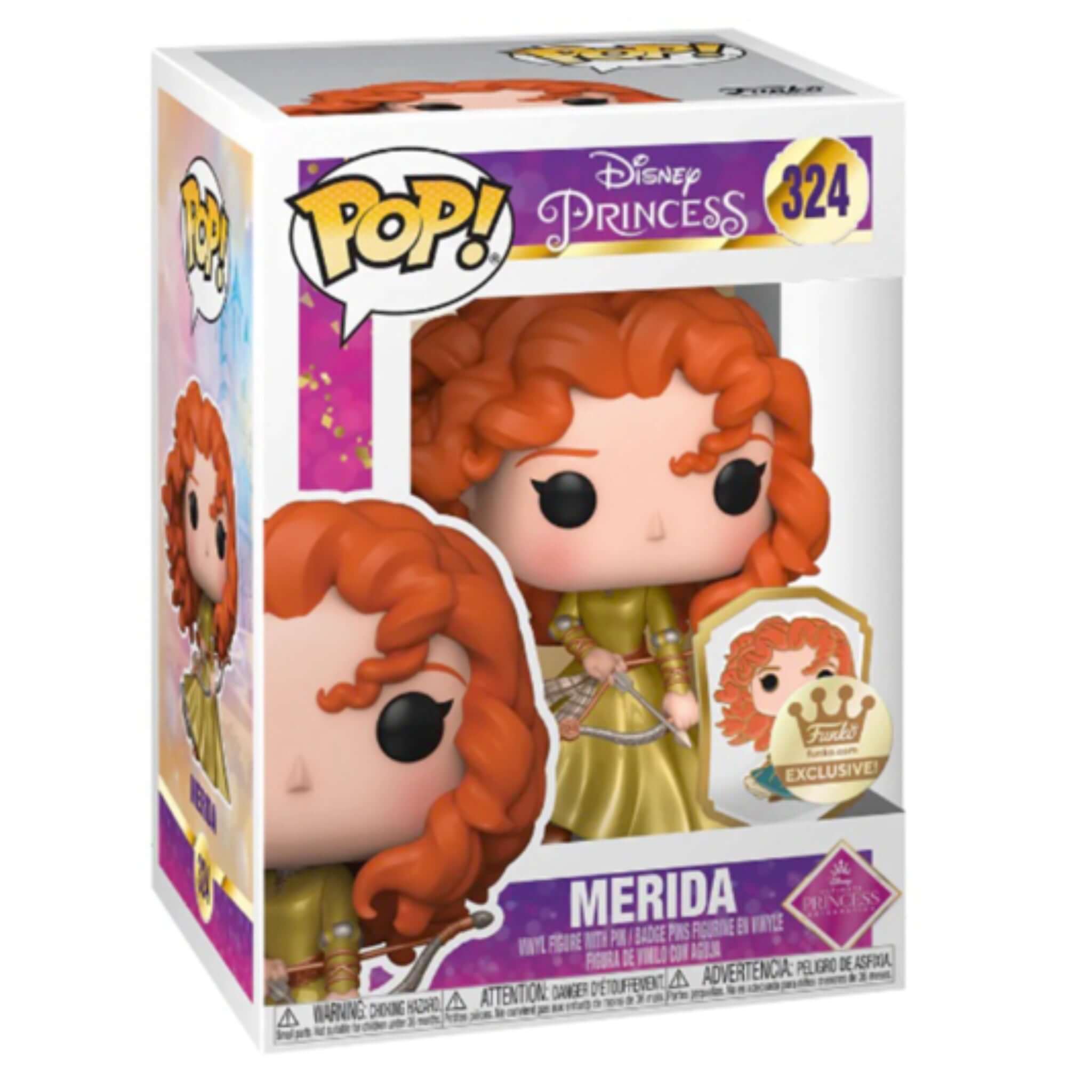 Merida with Crossbow (Gold) with Pin Funko Pop! FUNKO EXCLUSIVE-Jingle Truck Toys