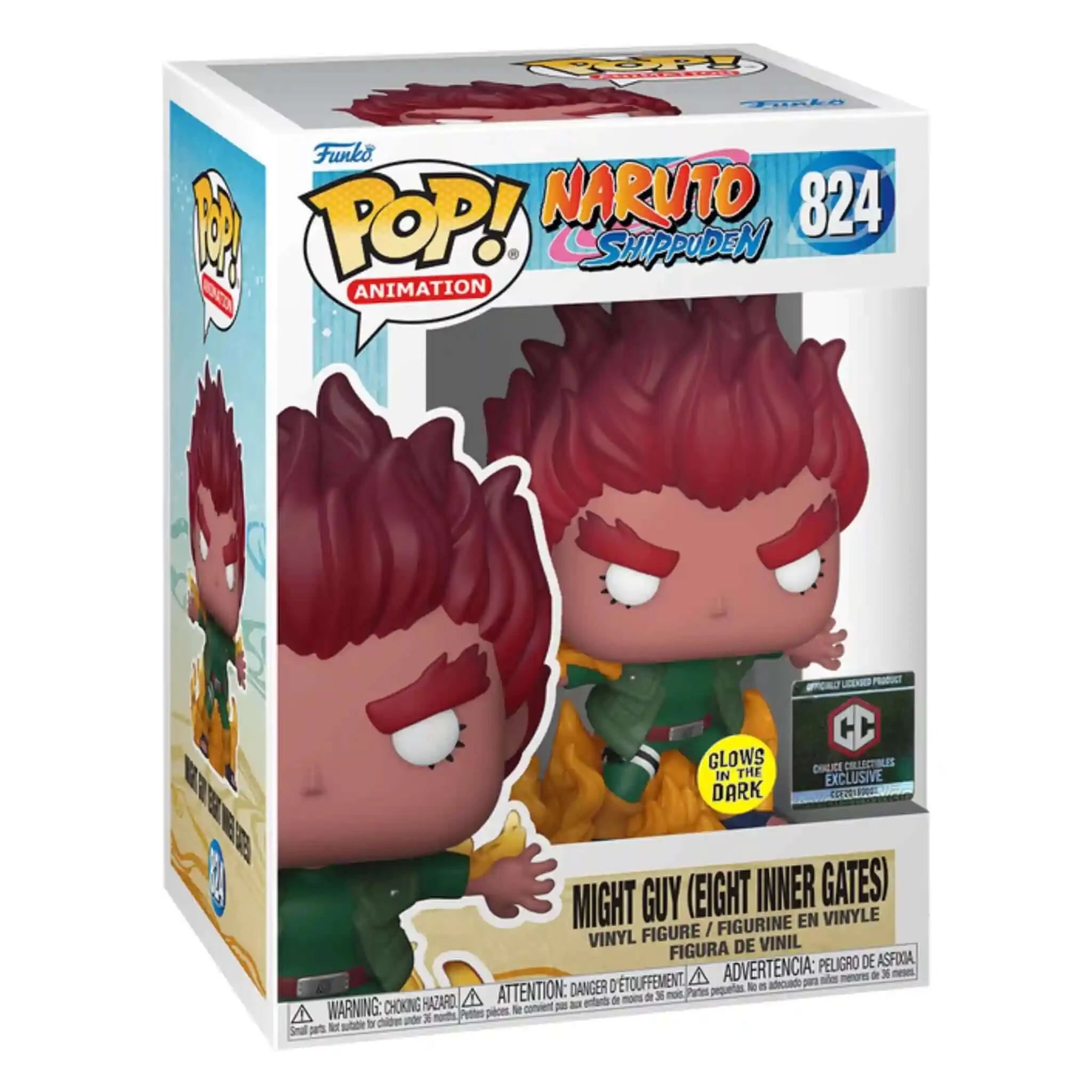 Might Guy (Eight Inner Gates) (Glows) Funko Pop! CHALICE EXCLUSIVE-Jingle Truck Toys