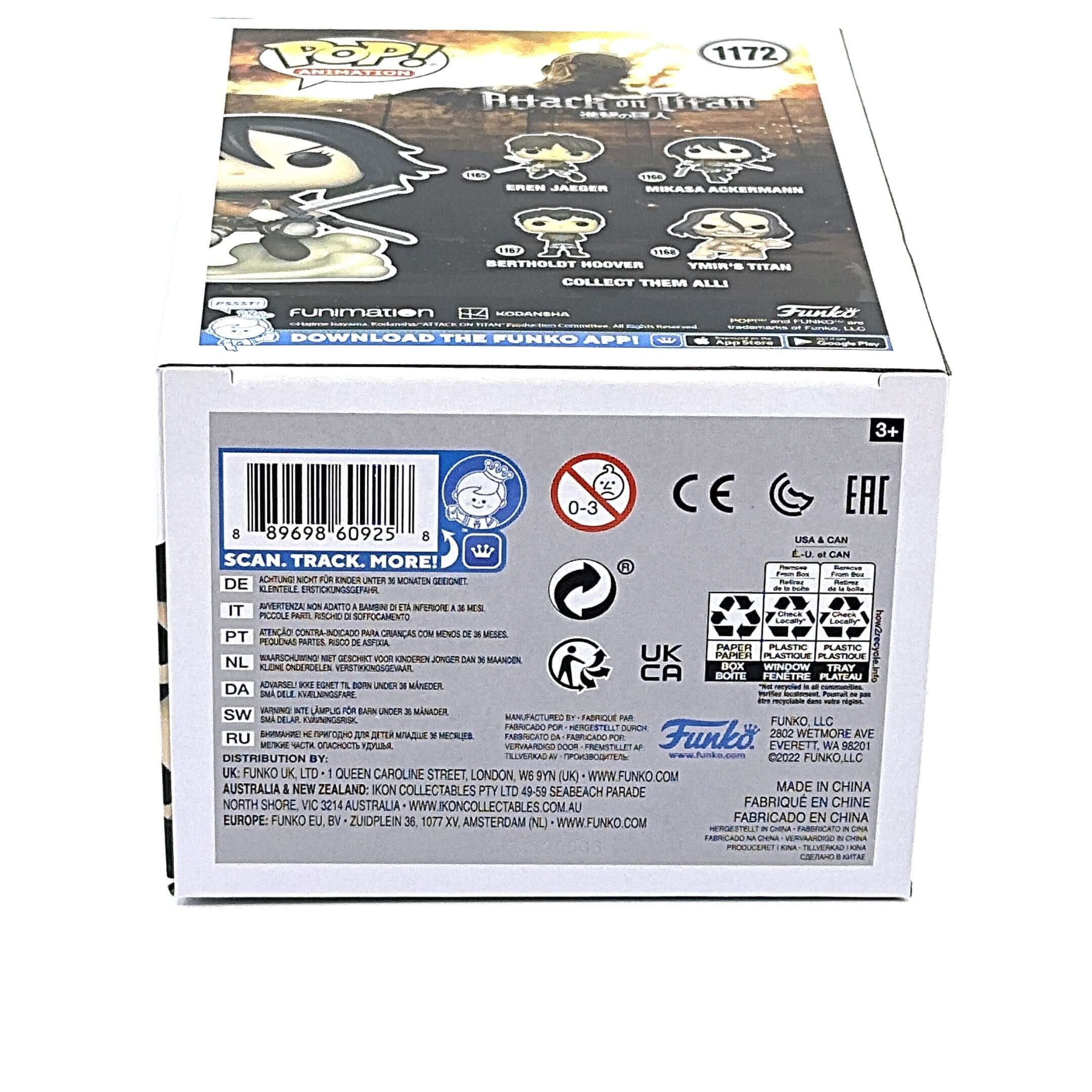 Mikasa Ackermann Funko Pop! CHALICE EXCLUSIVE-Jingle Truck Toys