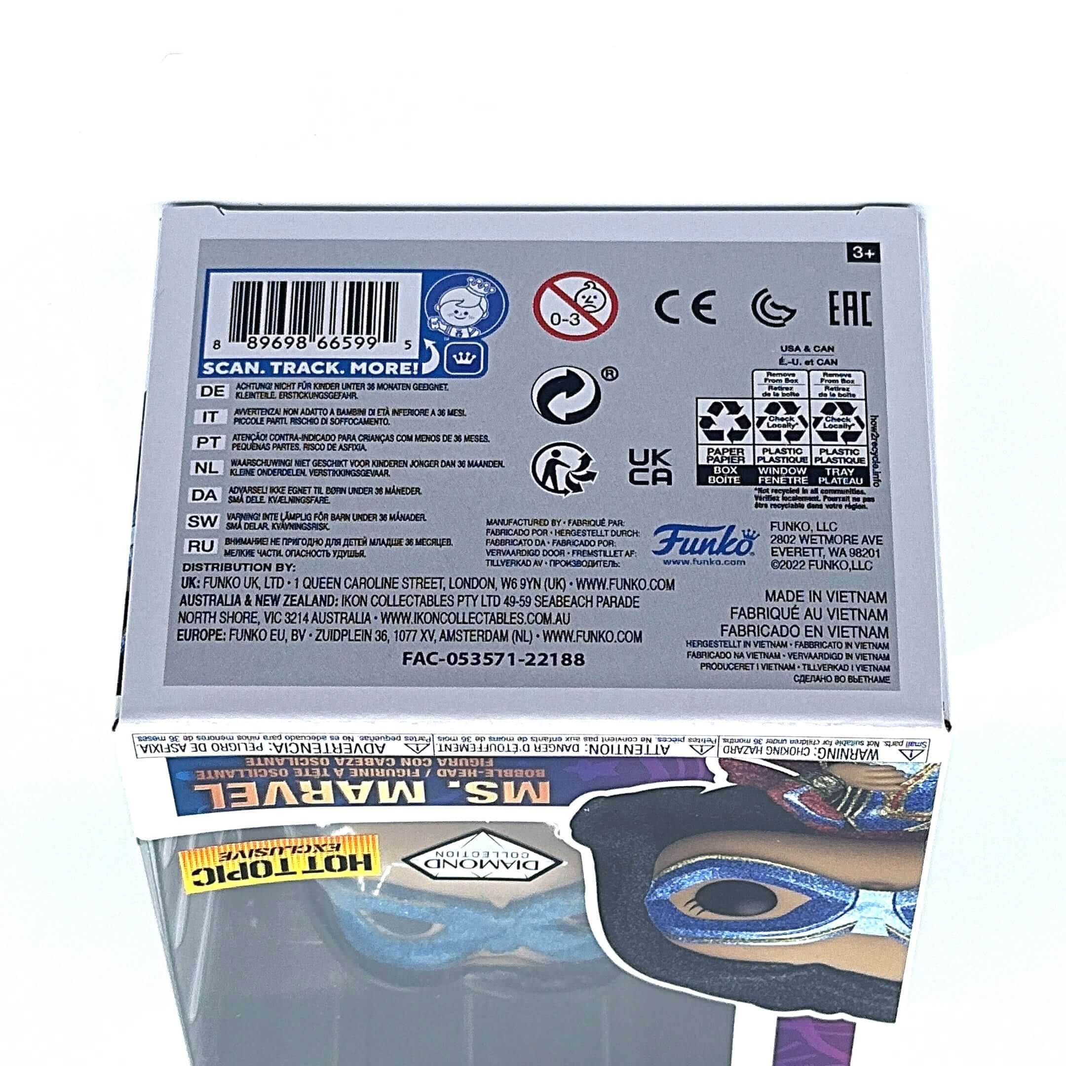 Ms. Marvel (Diamond) Funko Pop! HOT TOPIC EXCLUSIVE-Jingle Truck Toys