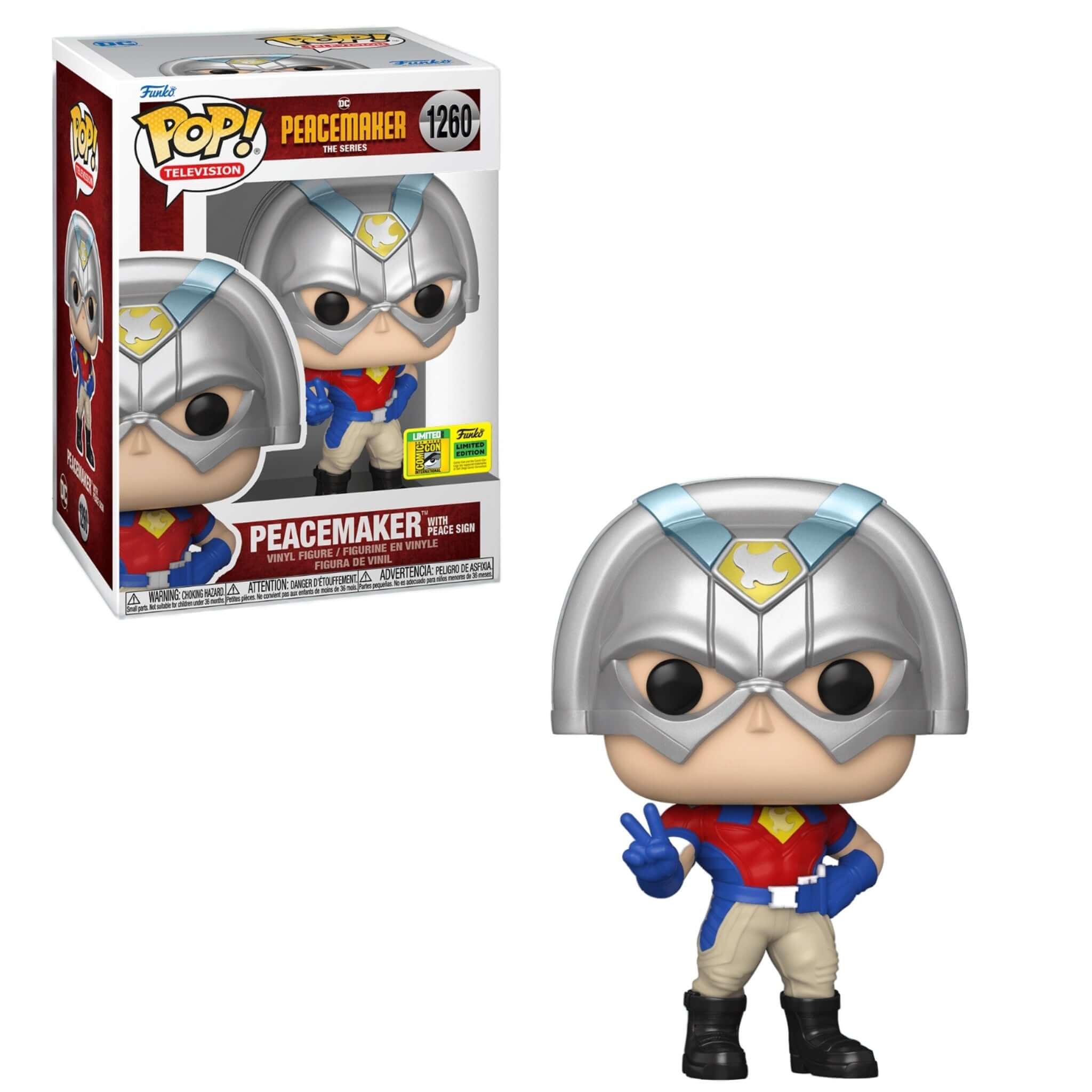 Peacemaker with Peace Sign Funko Pop! 2022 SDCC-Jingle Truck Toys
