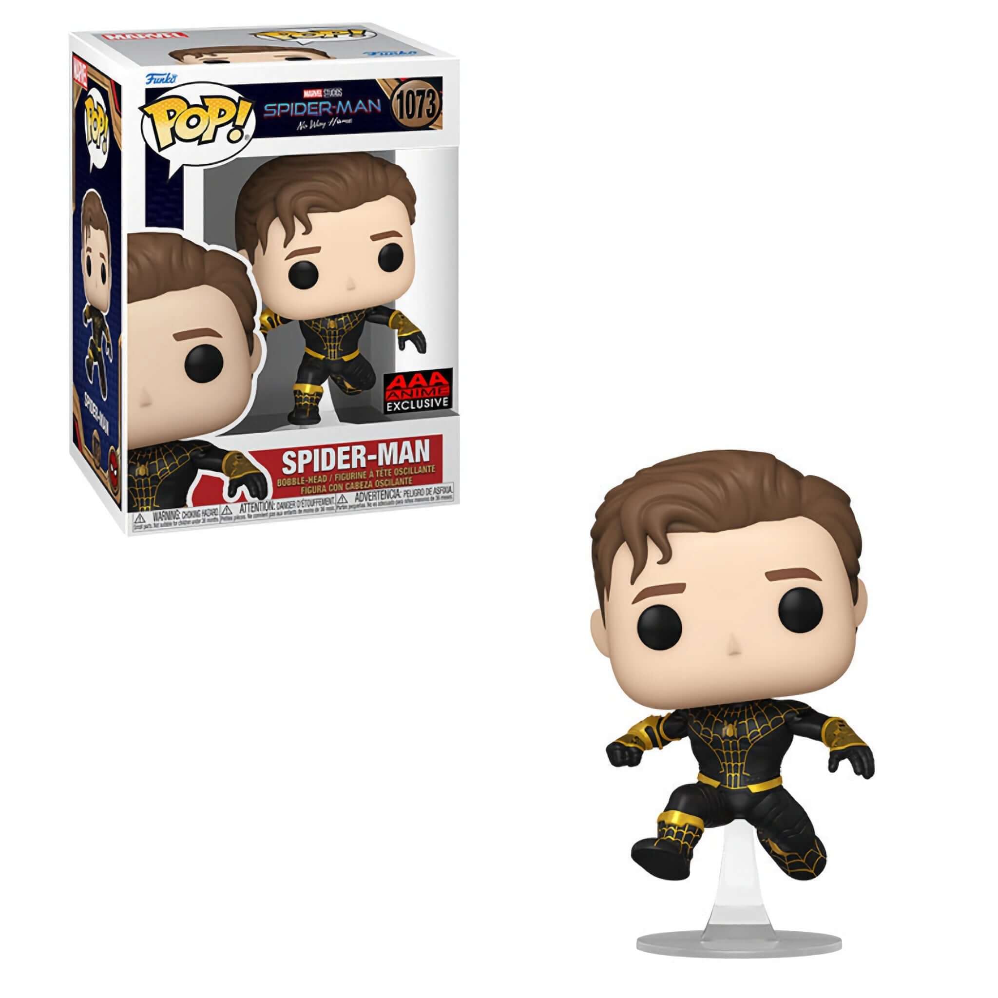 Spider-Man (Leaping | Unmasked) Funko Pop! AAA EXCLUSIVE-Jingle Truck Toys