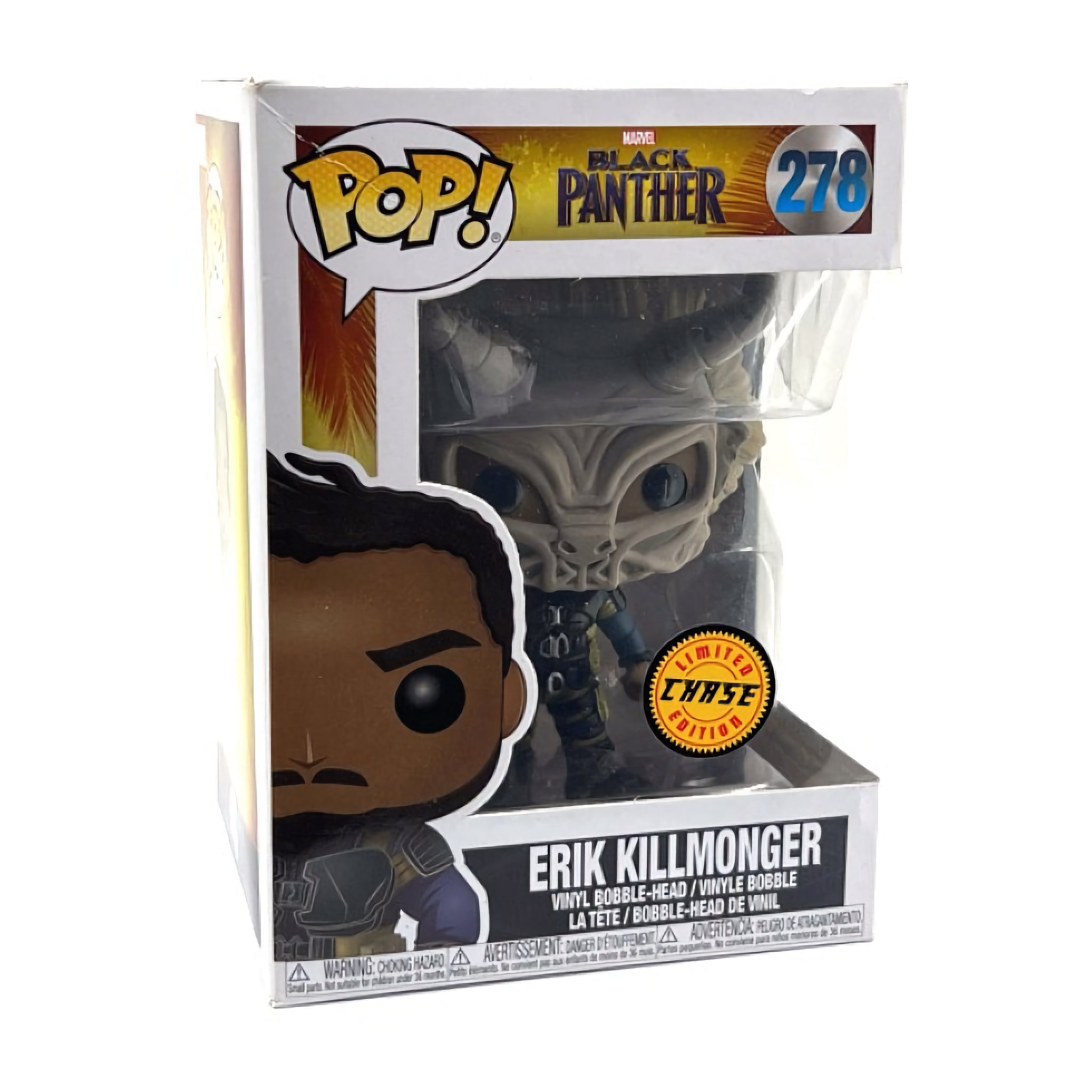 DAMAGED Erik Killmonger (Masked) Funko Pop! CHASE