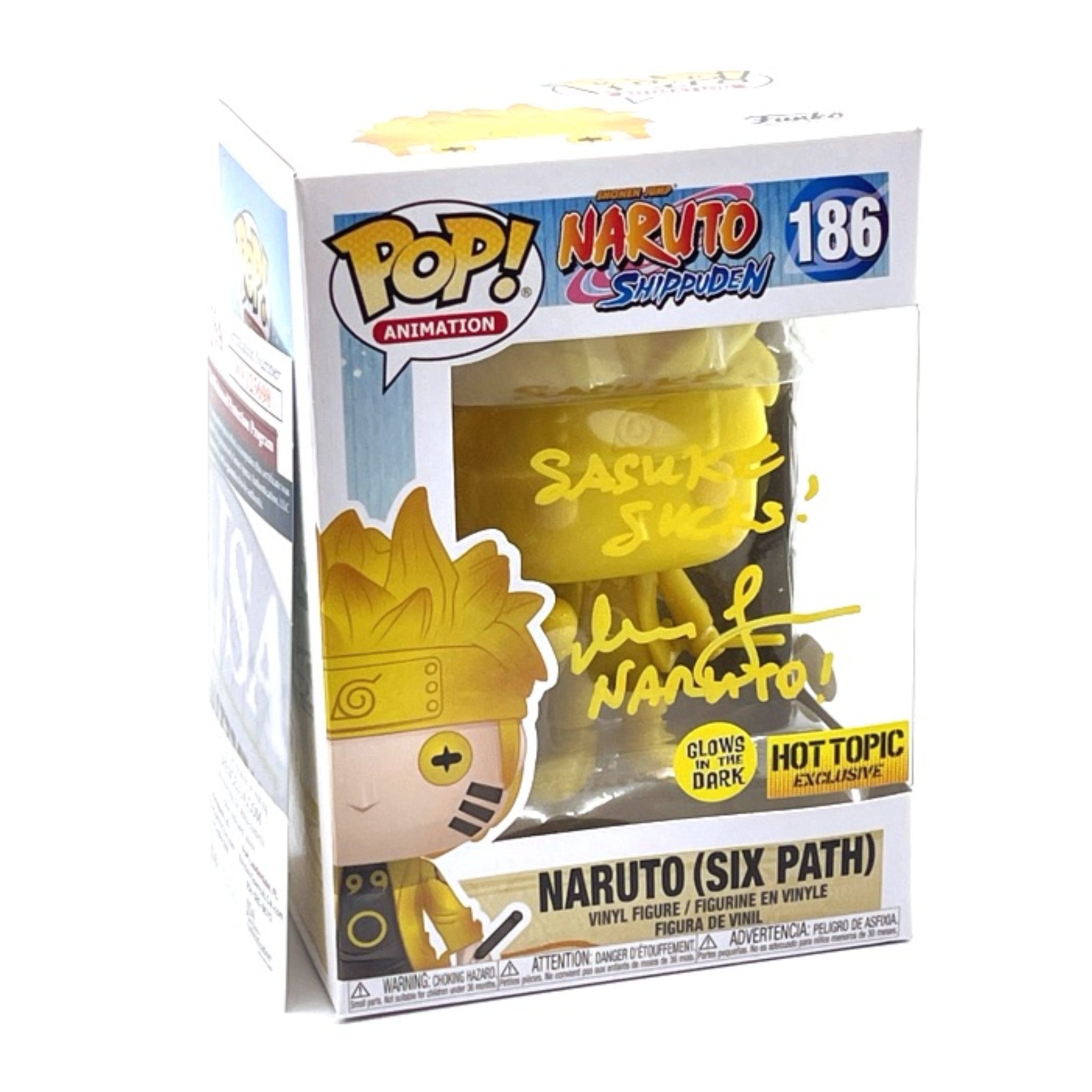 Naruto (Six Path) (SIGNED W/ AUTHENTICATION) GITD Funko Pop! HOT TOPIC EXCLUSIVE