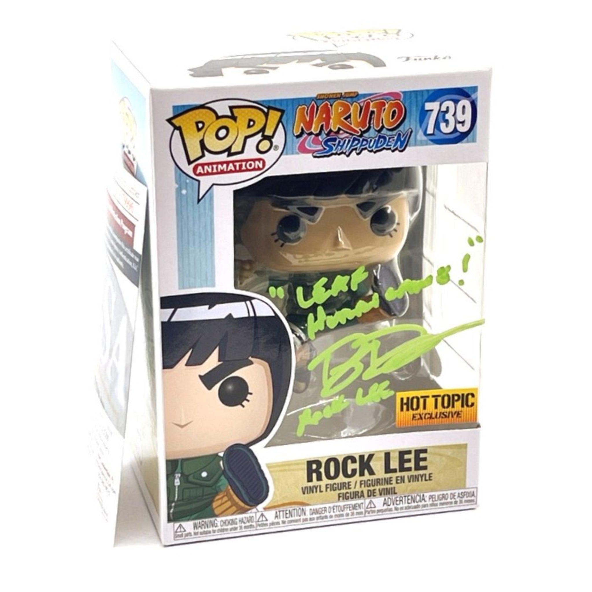 Rock Lee  (SIGNED W/ AUTHENTICATION) Funko Pop! HOT TOPIC EXCLUSIVE