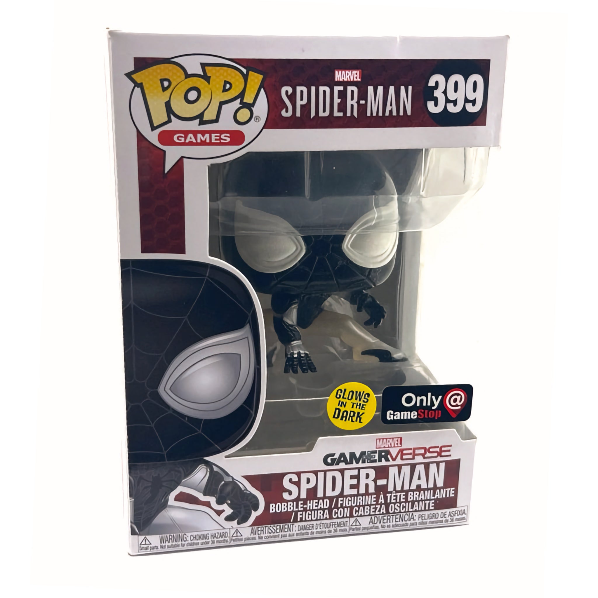 DAMAGED Spider-Man GITD Funko Pop! GAMESTOP EXCLUSIVE