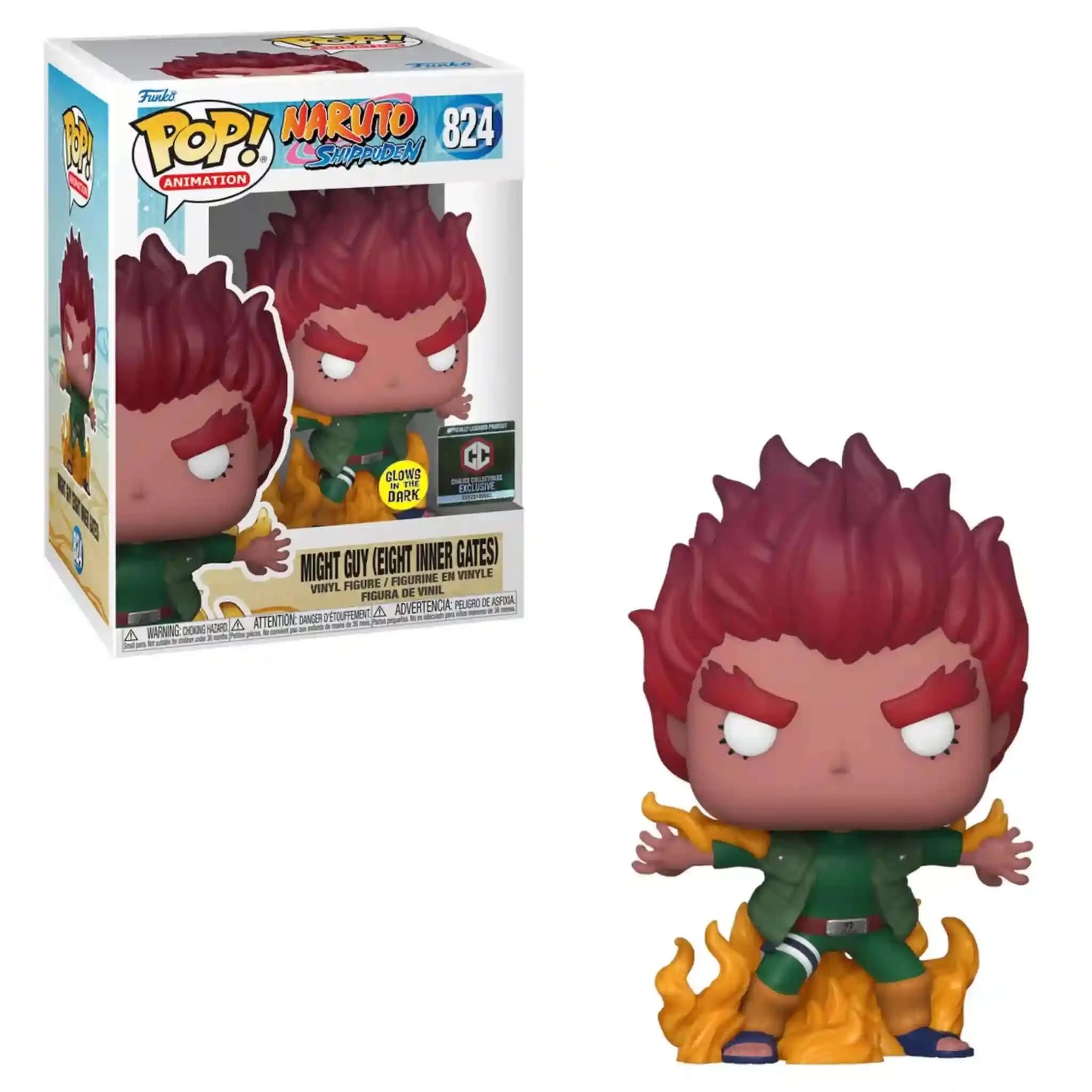 Might Guy (Eight Inner Gates) (Glows) Funko Pop! CHALICE EXCLUSIVE-Jingle Truck Toys