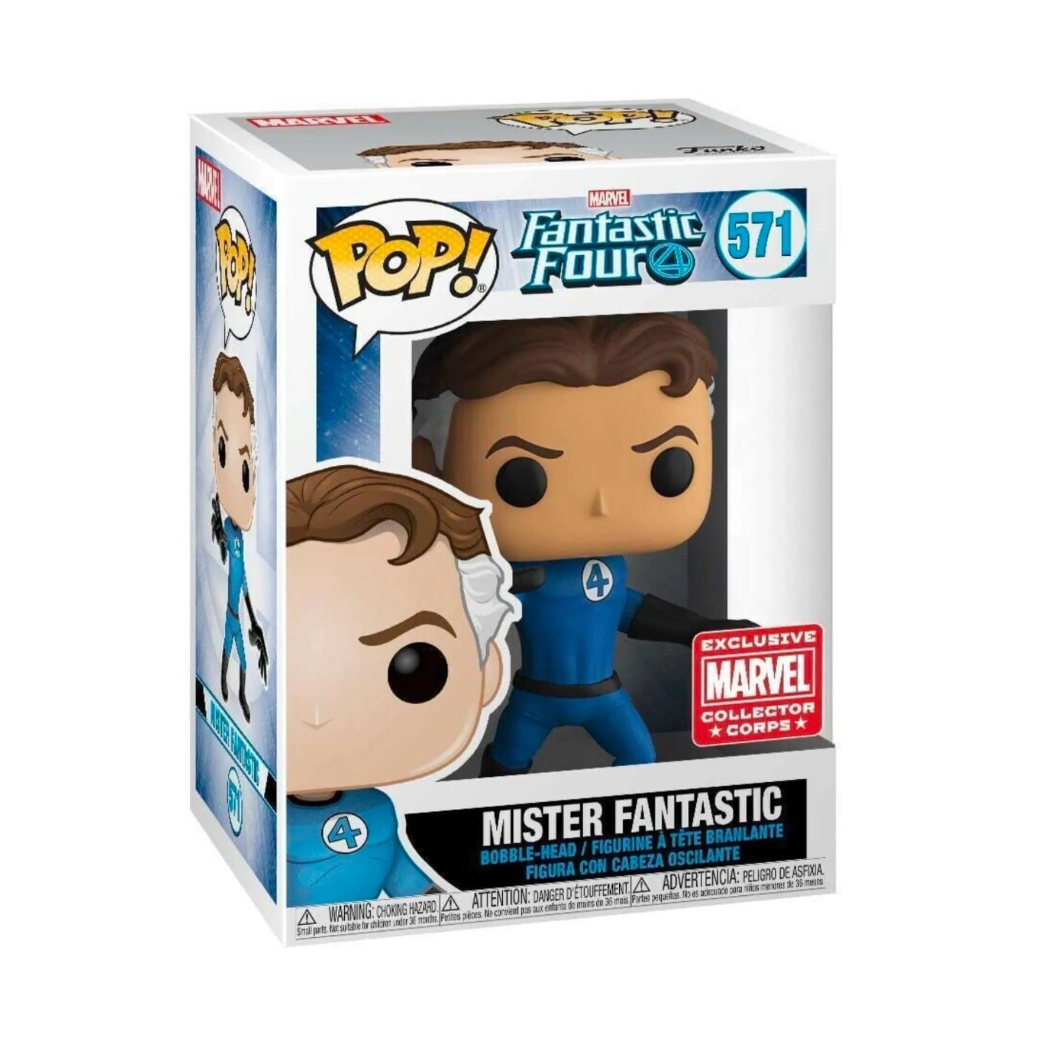 Mister Fantastic Funko Pop! MARVEL COLLECTOR CORPS-Jingle Truck Toys