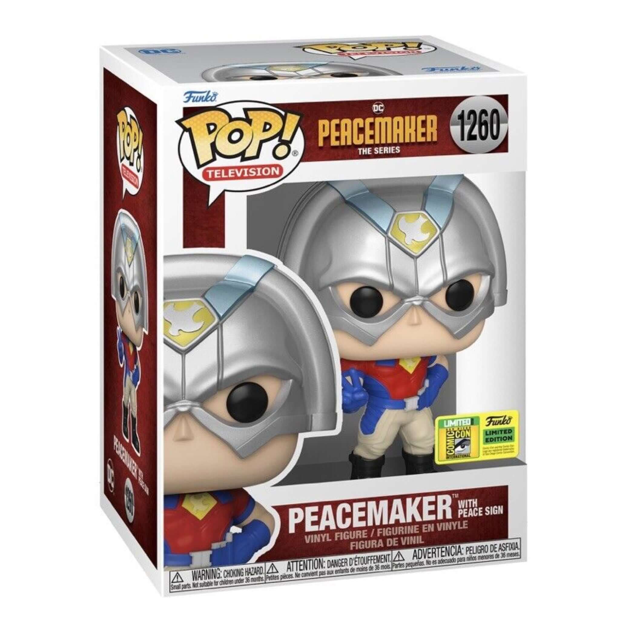 Peacemaker with Peace Sign Funko Pop! 2022 SDCC-Jingle Truck Toys