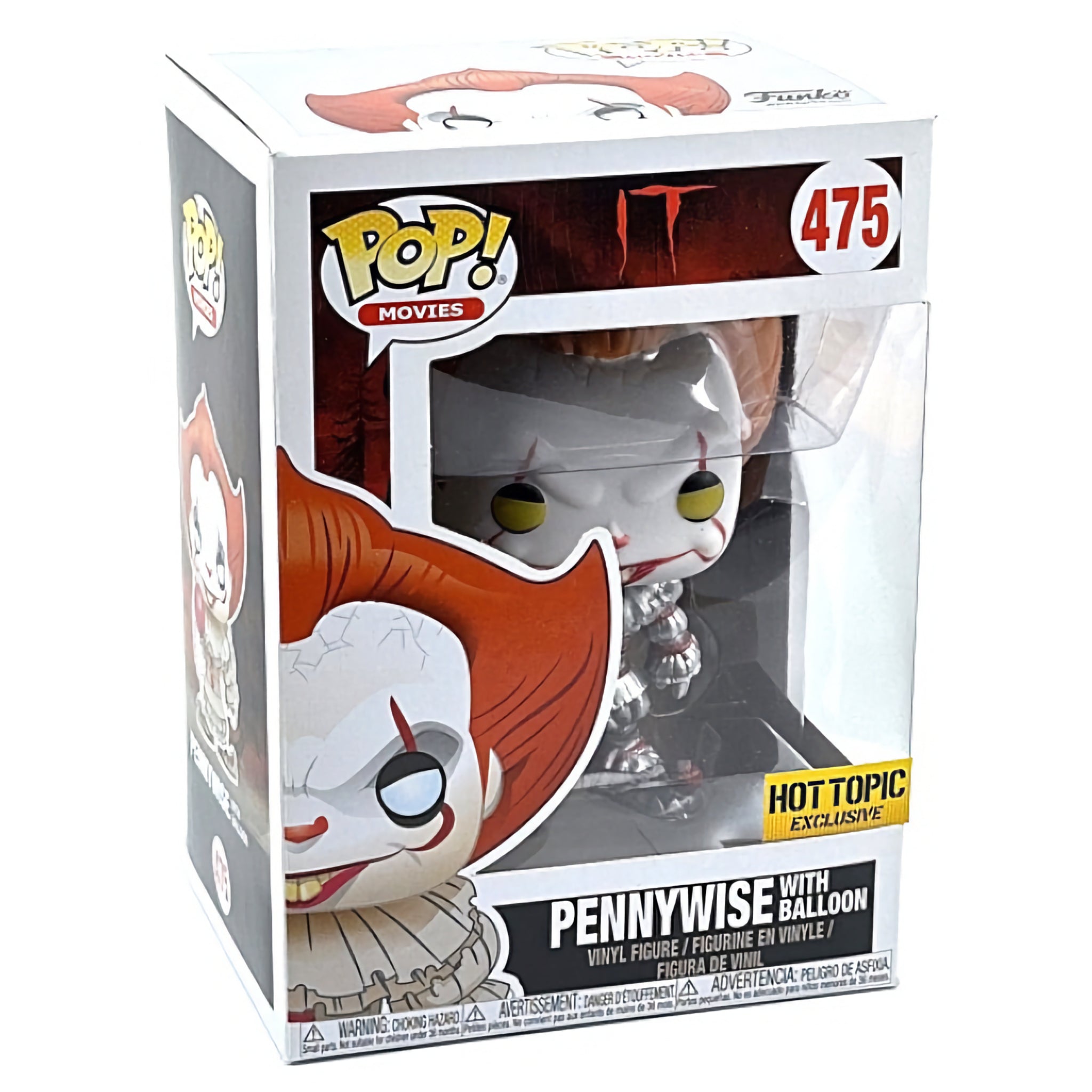 Pennywise with Balloon (Metallic) Funko Pop! HOT TOPIC EXCLUSIVE